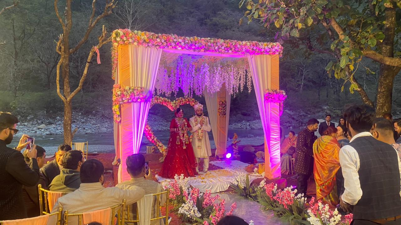 Destination wedding setup in Rishikesh